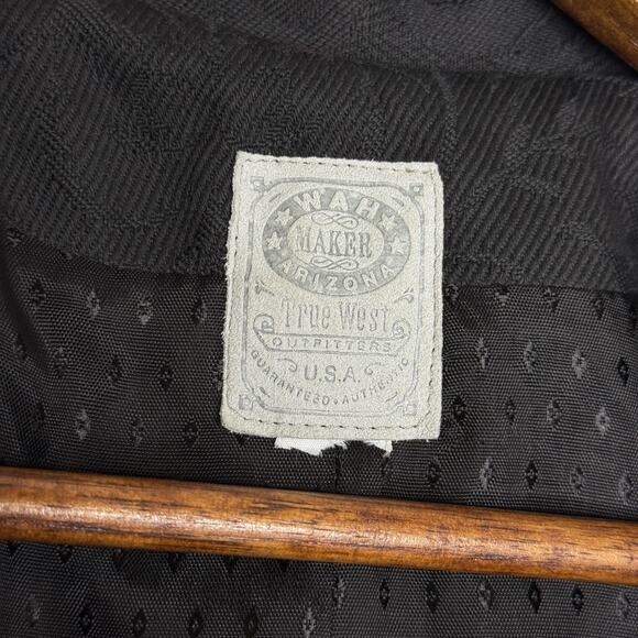 Wah Maker Jacket Womens Large Black Victorian Western Steampunk Brocade USA Goth - Picture 5 of 10